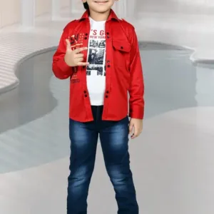 Kids Clothing Sets With Shirt And Denim Jeans for Boys Party Wear & Casual